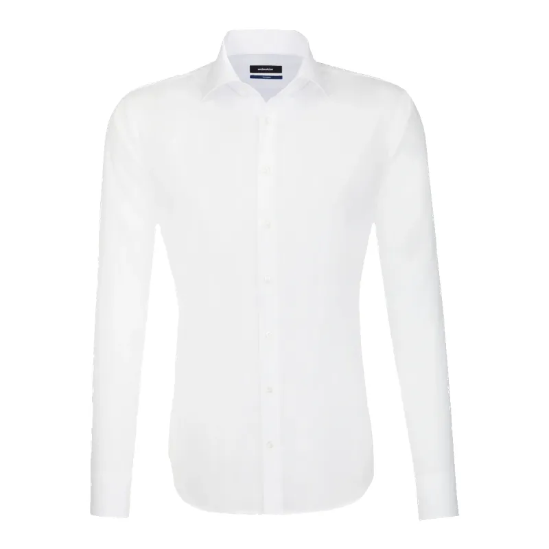 Seidensticker Poplin Shaped Fit Shirt in White sold by Coes
