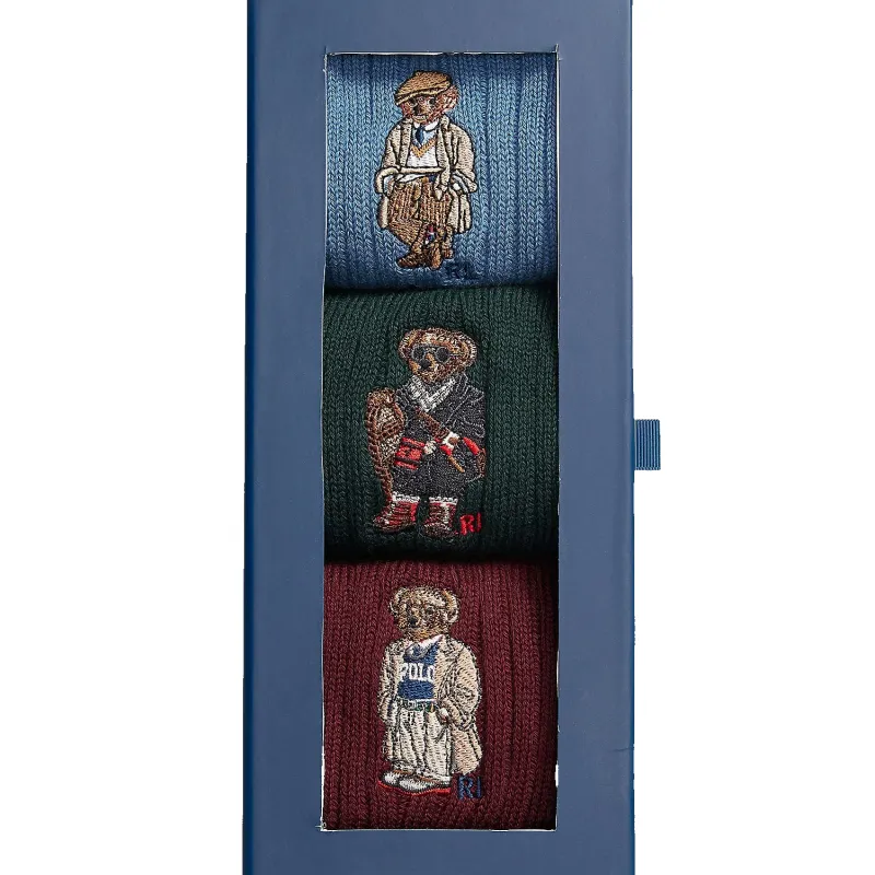 Polo Ralph Lauren Bears Socks Gift Box made by Coes