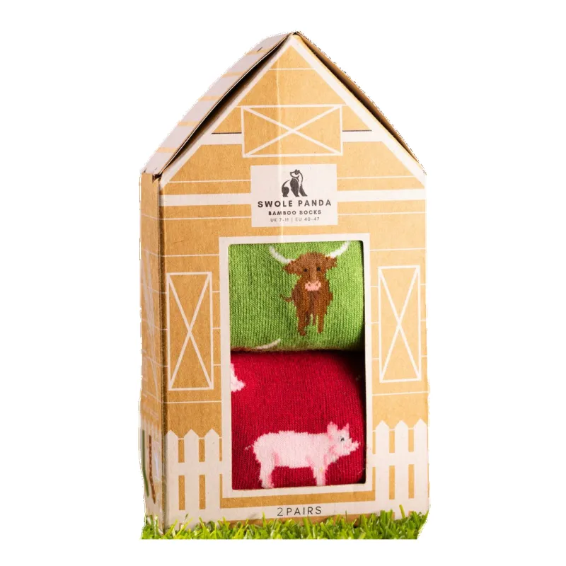 Swole Panda Box Set Of 2 Socks made by Coes