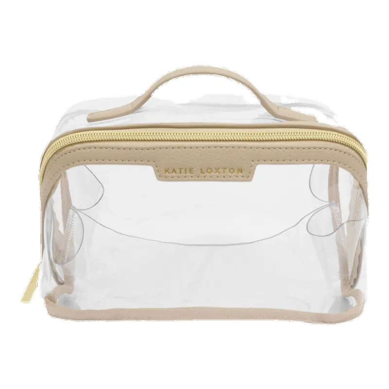 Katie Loxton Clear Make Up Bag And Wash Bag - Medium sold by Coes