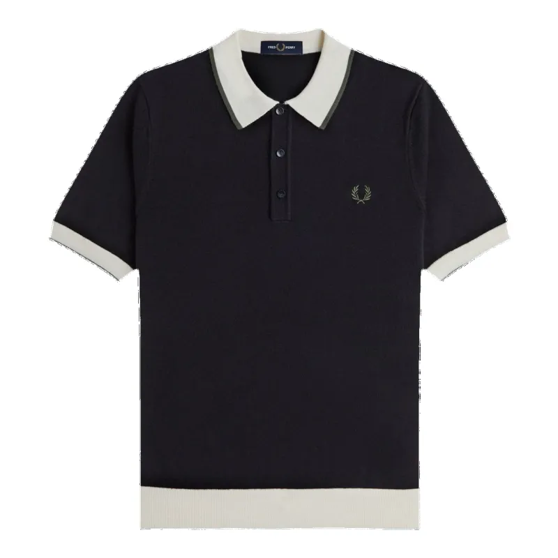 Fred Perry Contrast Tipped Knitted Shirt sold by Coes