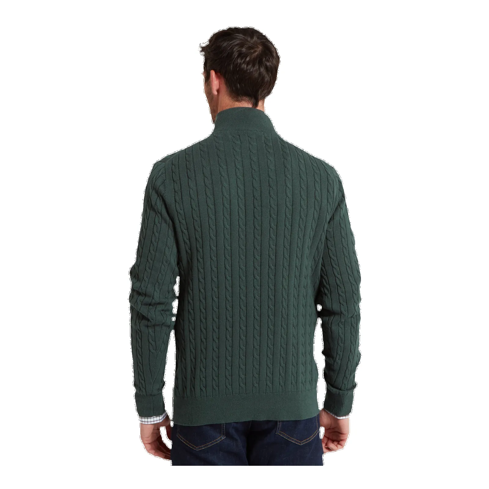 Schoffel Calton Cotton Cashmere Cable 1/4 Zip Jumper sold by Coes product image thumbnail 4
