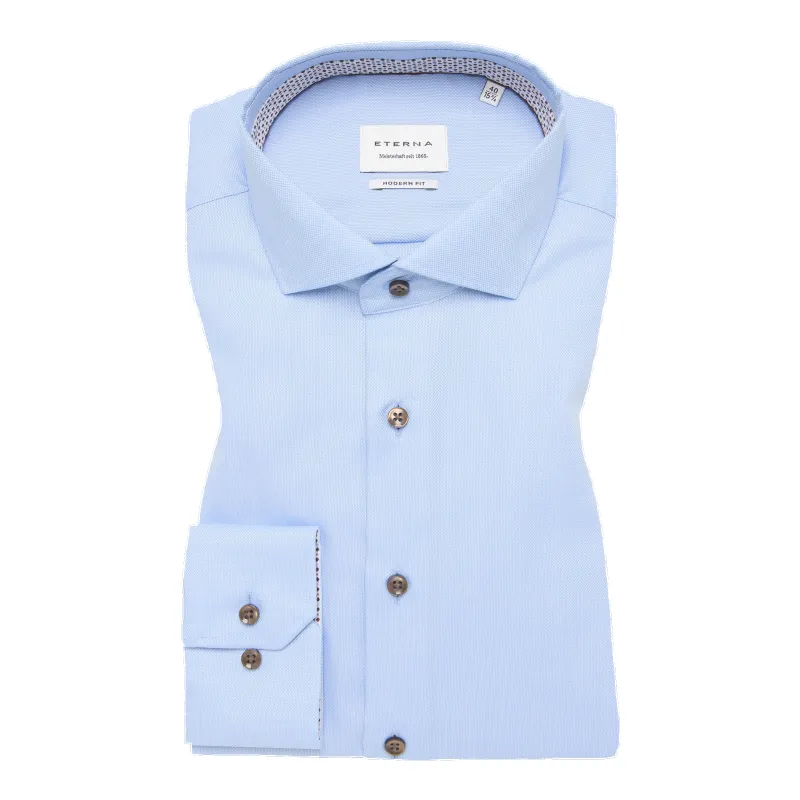 Eterna Modern Fit Textured Shirt made by Eterna