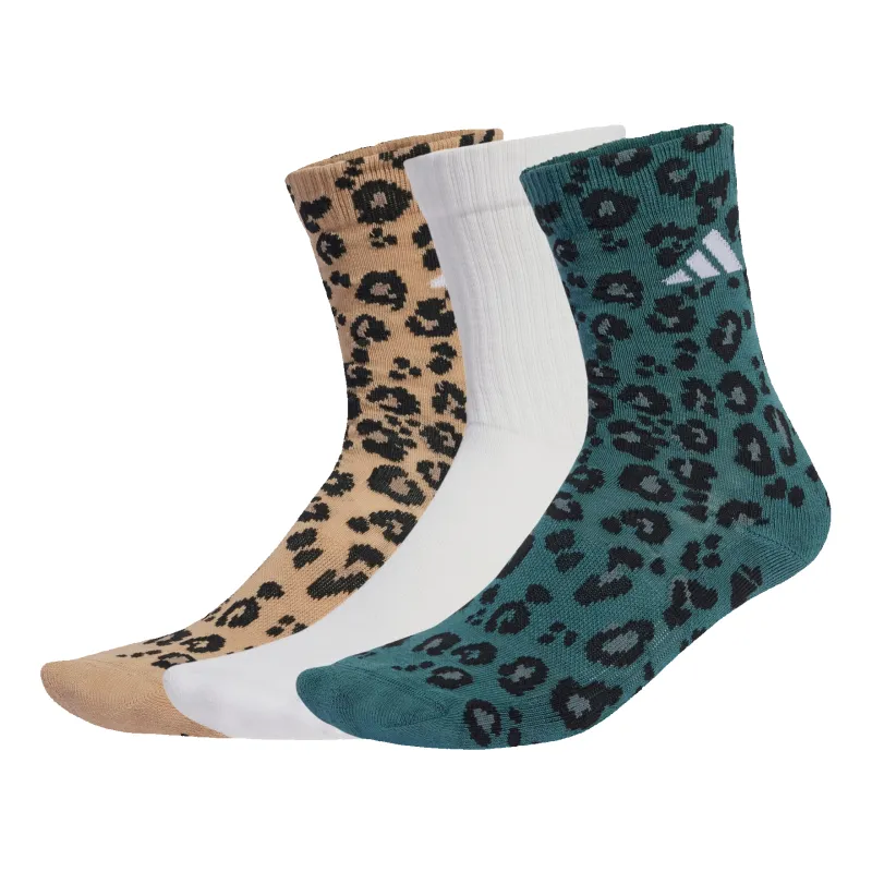 Adidas Leopard Print Socks 3 Pack sold by Coes