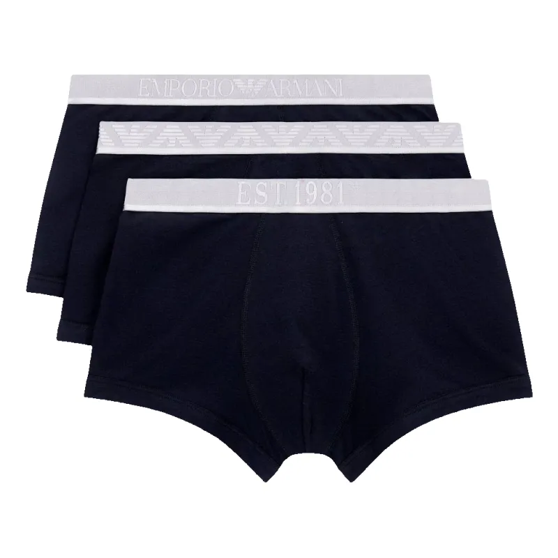 Emporio Armani 3 Pack Boxer Briefs with Bold Monogram Logo made by Emporio Armani
