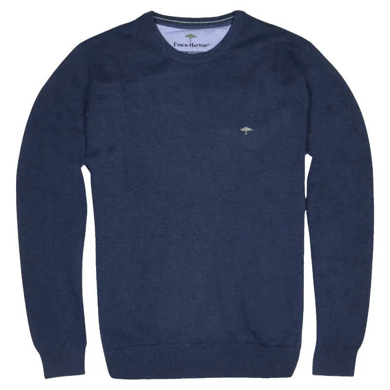 Fynch-Hatton Superfine Cotton Crew Neck Knit made by Coes