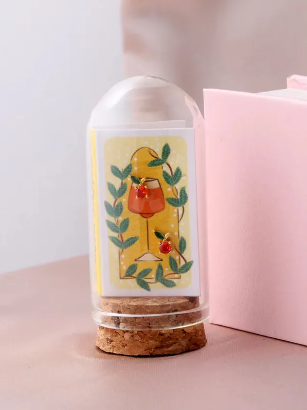 Attic Creations Crystal Orange Earrings Cocktail Menu sold by Coes