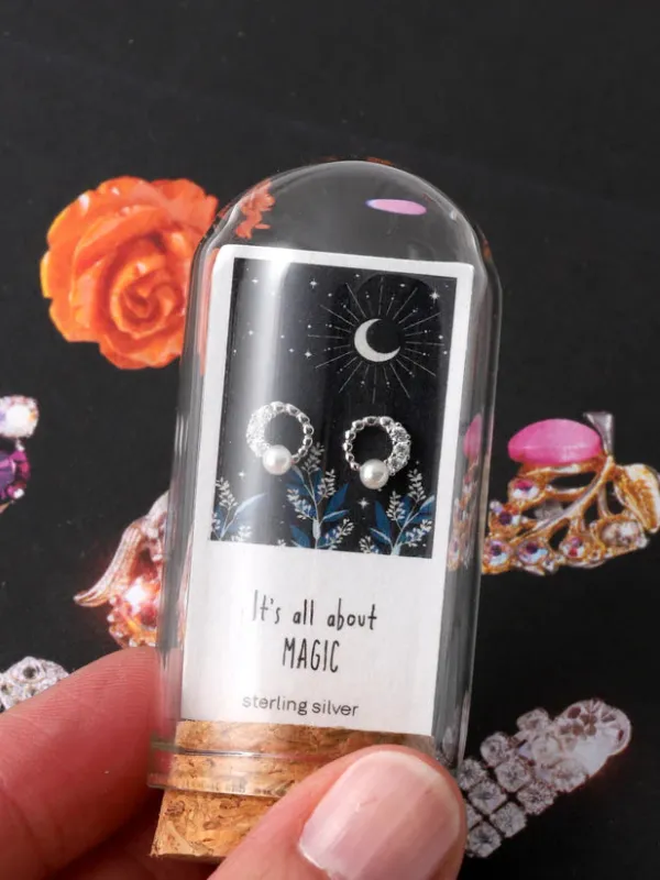 Attic Creations It's All About Magic - Full Moon Earrings With Pearl sold by Coes