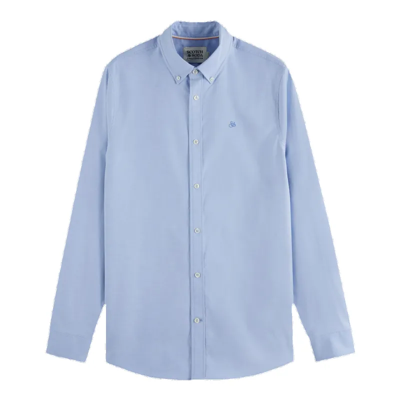 Scotch & Soda Regular Fit Solid Oxford Shirt made by Scotch & Soda