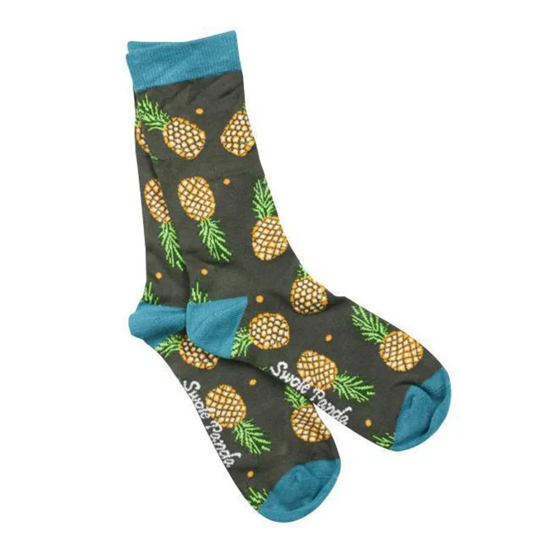 Swole Panda Pineapple Bamboo Socks for Women sold by Coes
