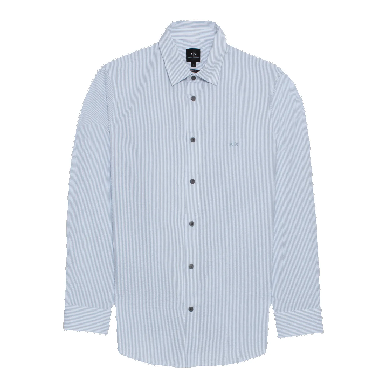 Armani Exchange Yarn Dyed Seersucker Shirt sold by Coes