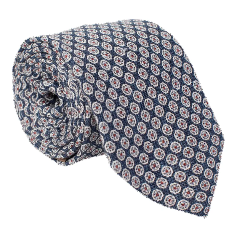 William David Textured Small Medallion Printed Tie sold by Coes