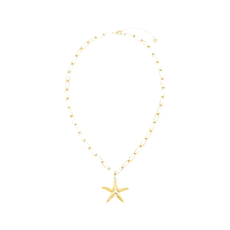 Orelia Jewellery Statement Polished Starfish Chain Necklace made by Coes
