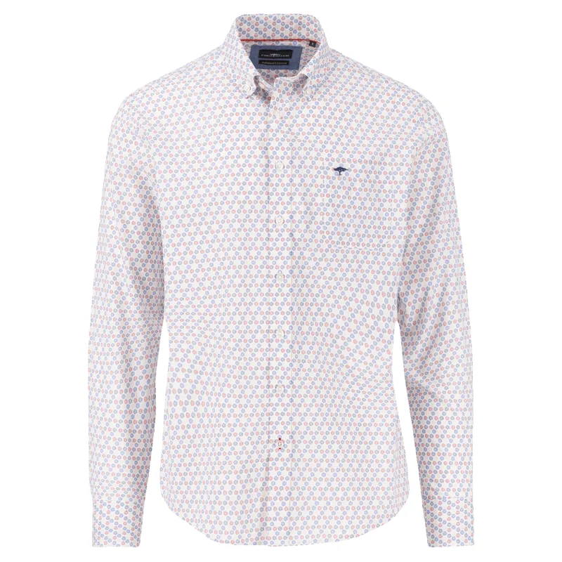 Fynch-Hatton Multi Check Long Sleeve Shirt sold by Coes