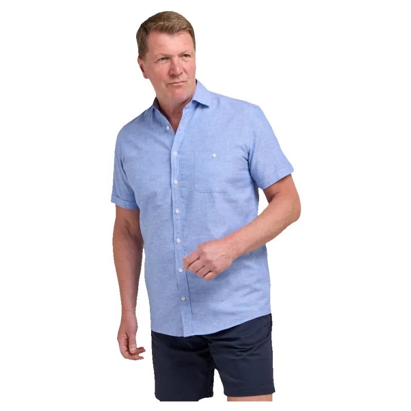 Double Two Short Sleeve Linen Blend Shirt sold by Coes