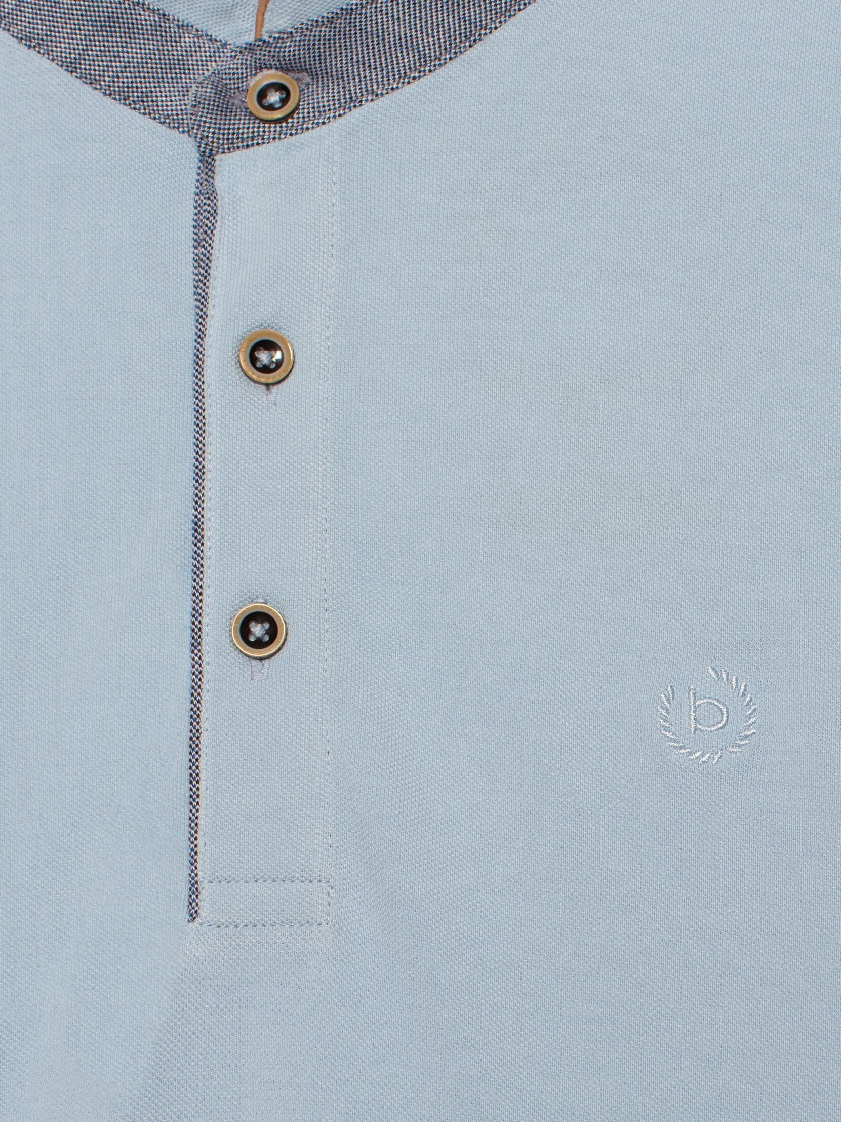 Bugatti Collarless Polo Shirt sold by Coes product image thumbnail 3