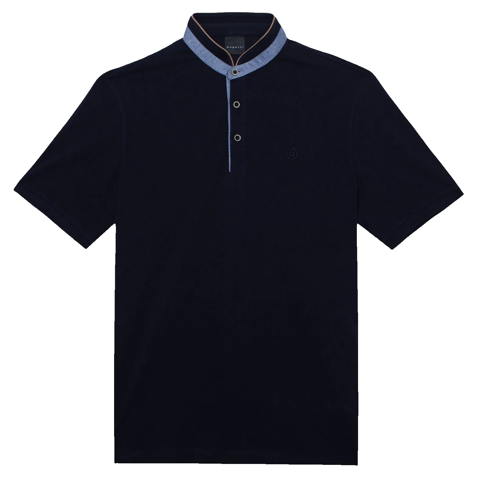 Bugatti Collarless Polo Shirt sold by Coes