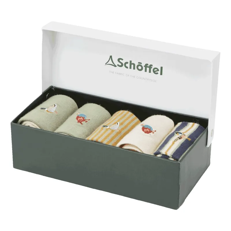 Schoffel Bamboo Socks Box Of 5 made by Coes