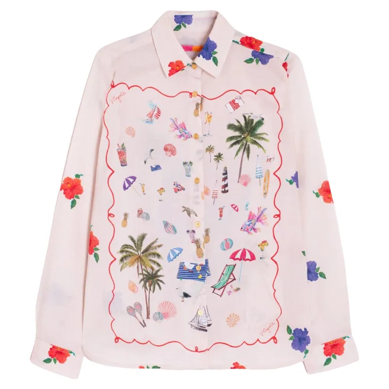 Vilagallo Isabella Menorca Print Shirt sold by Coes