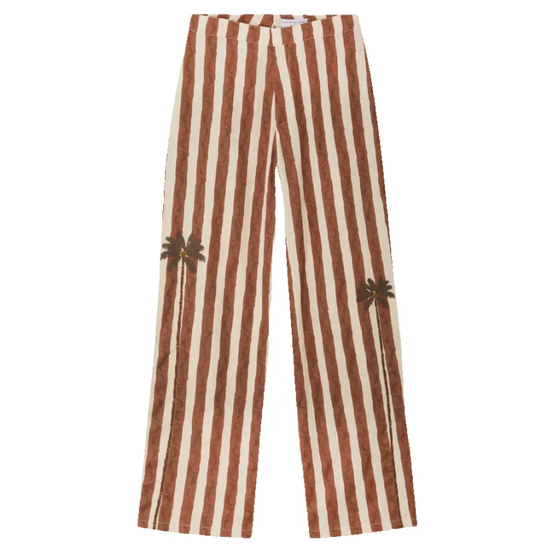 Never Fully Dressed Chocolate Stripe Trousers sold by Coes