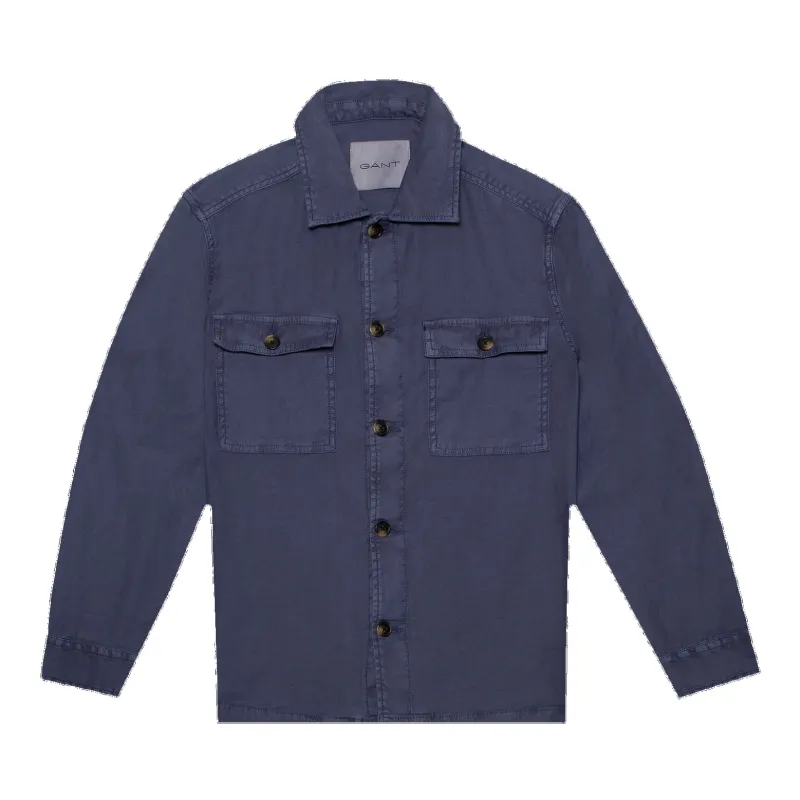 GANT Reg Cotton/Linen Overshirt sold by Coes