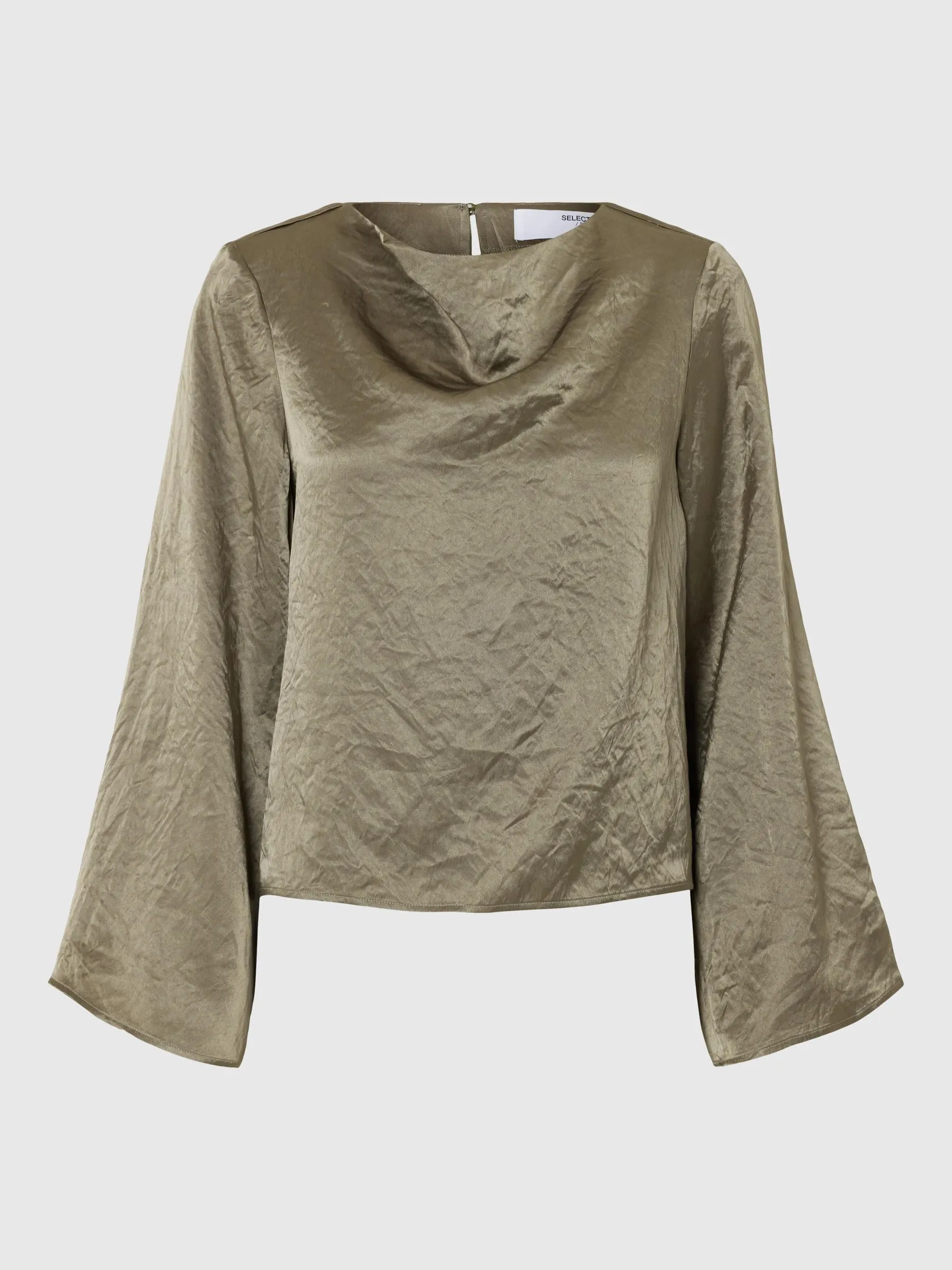 Selected Femme Selene Long Sleeve Draped Neckline Top sold by Coes