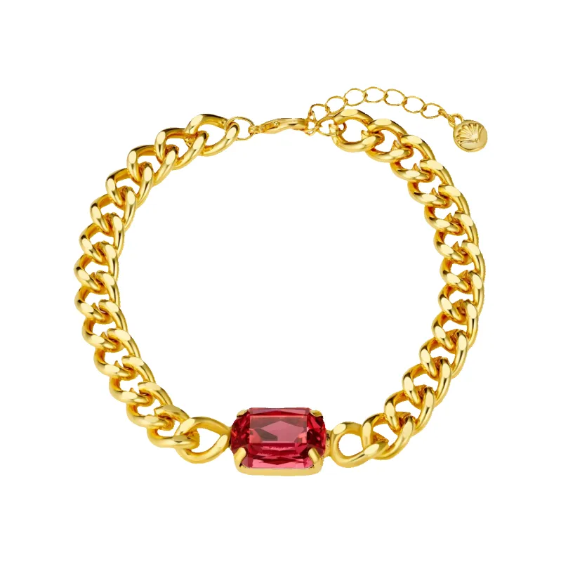 Orelia Jewellery Chunky Stationed Crystal Chain Bracelet sold by Coes