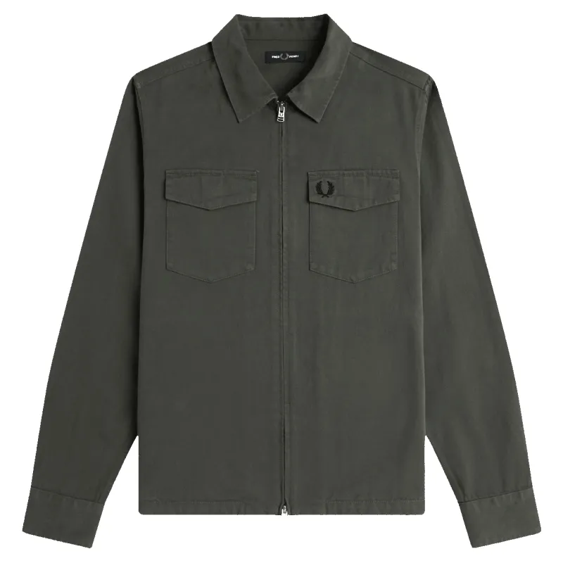 Fred Perry Twill Zip-Through Overshirt made by Fred Perry