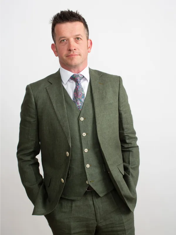 Golding Linen Suit Jacket made by Coes