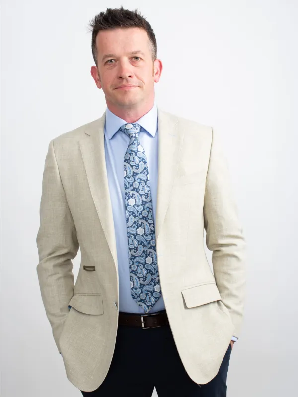 Golding Linen Blend Jacket sold by Coes