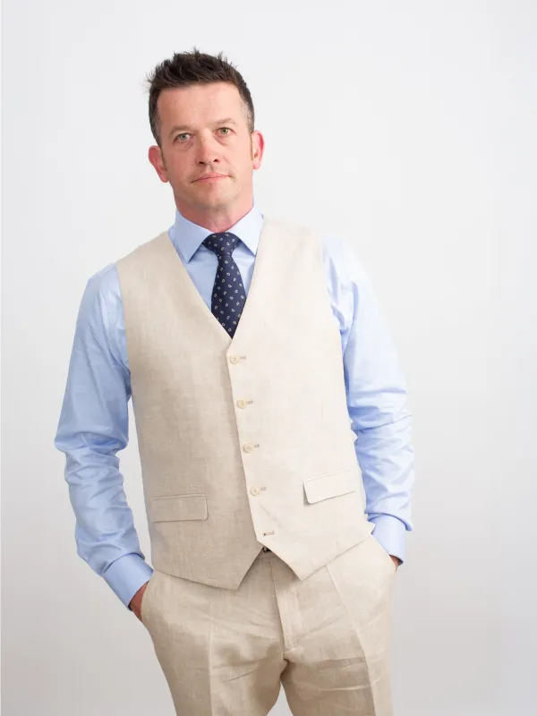 Golding Linen Suit Waistcoat sold by Coes