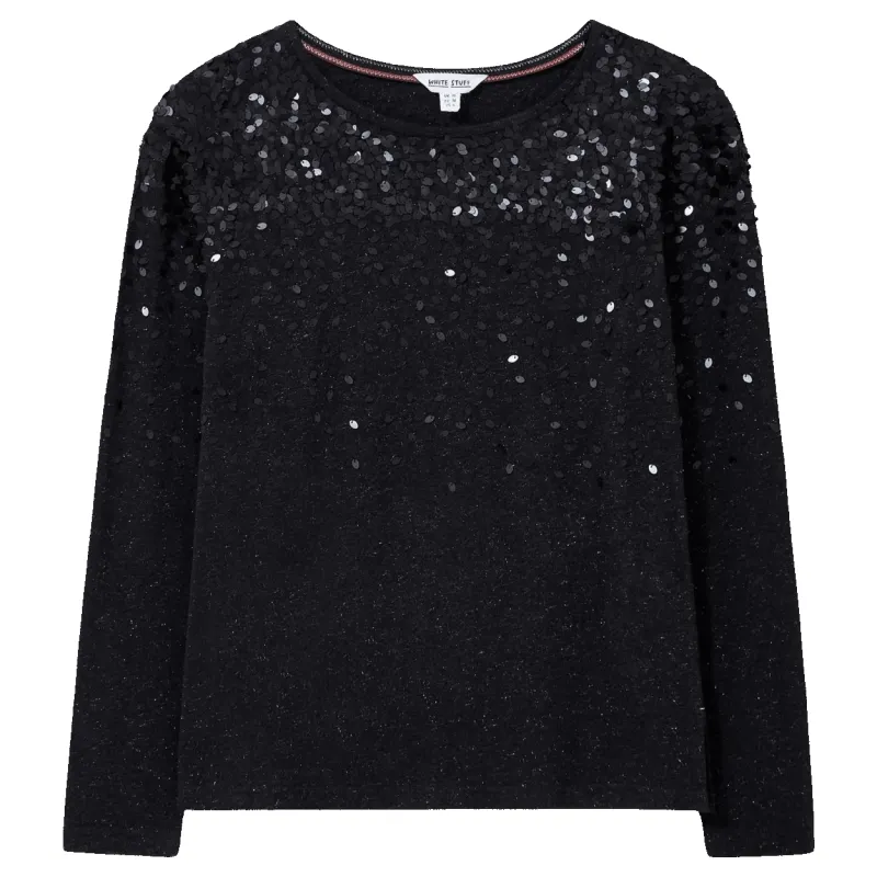 White Stuff Roxy Sequined Long Sleeved Top sold by Coes