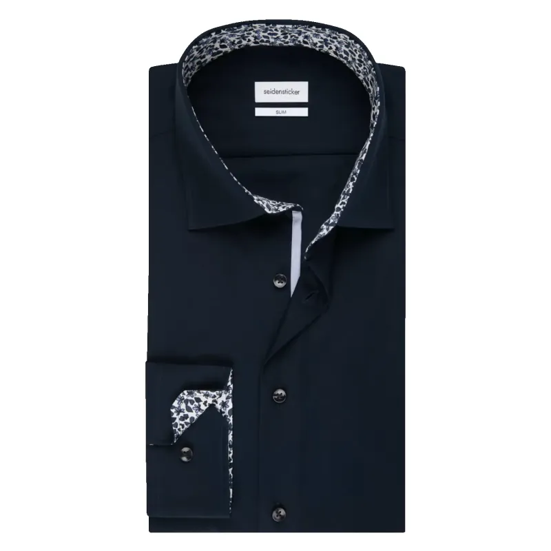 Seidensticker Long Sleeve Slim Fit Shirt With Trim sold by Coes