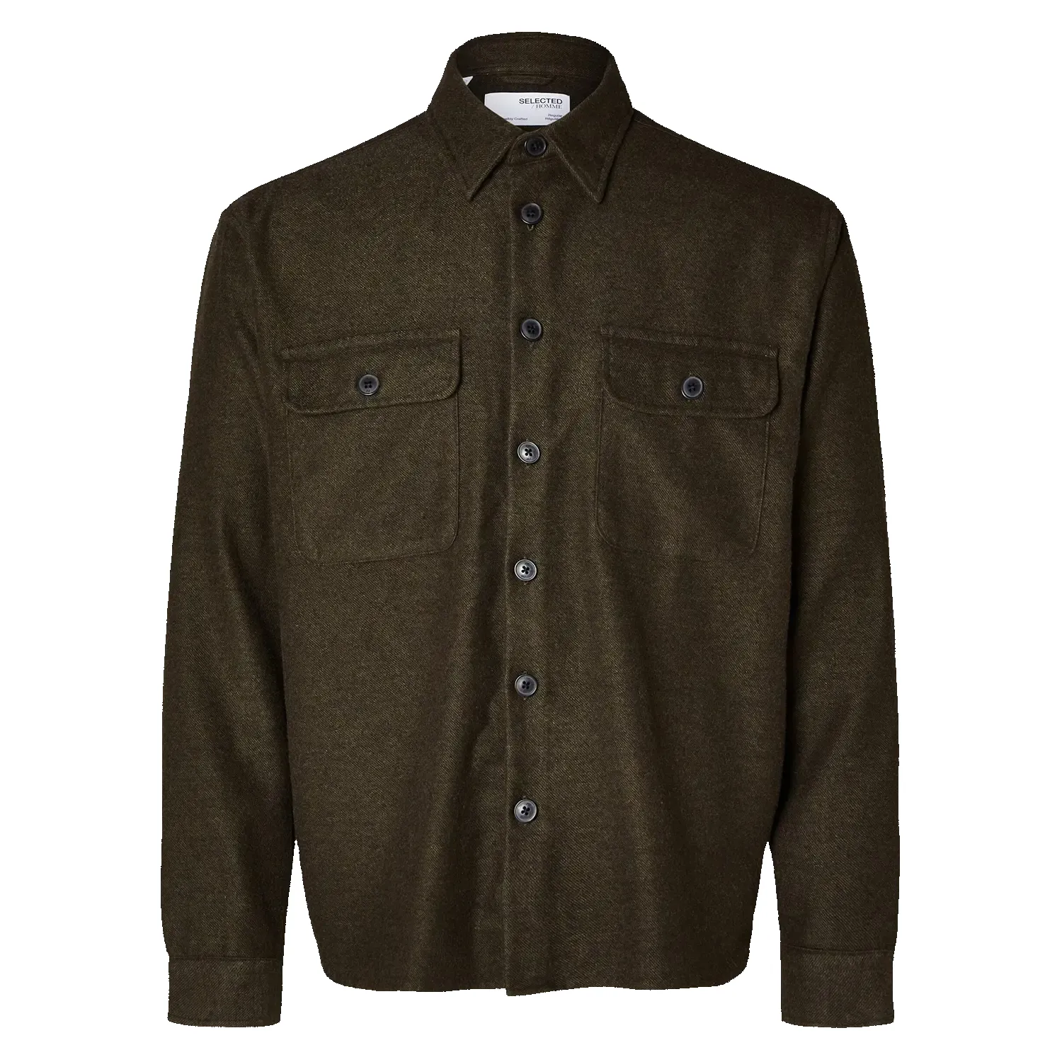 Selected Mason Twill Long Sleeve Overshirt sold by Coes