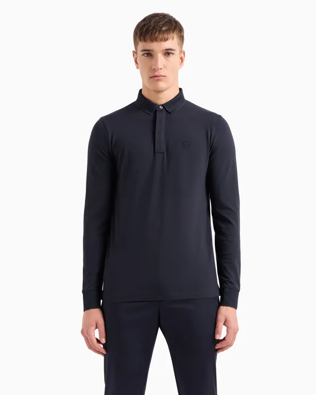 Armani Exchange Long Sleeve Polo made by Coes