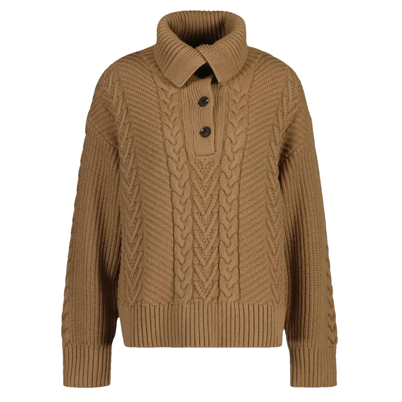 GANT Cable Texture Buttoned Roll Turtleneck Sweater sold by Coes