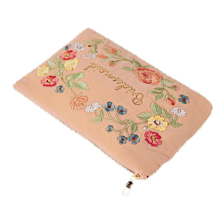 Elizabeth Scarlett Floral Bridesmaid Everyday Velvet Pouch sold by Coes product image thumbnail 3