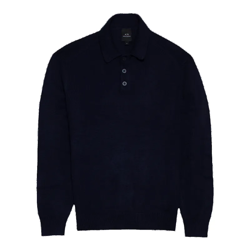 Armani Exchange Long Sleeve Knit Polo sold by Coes