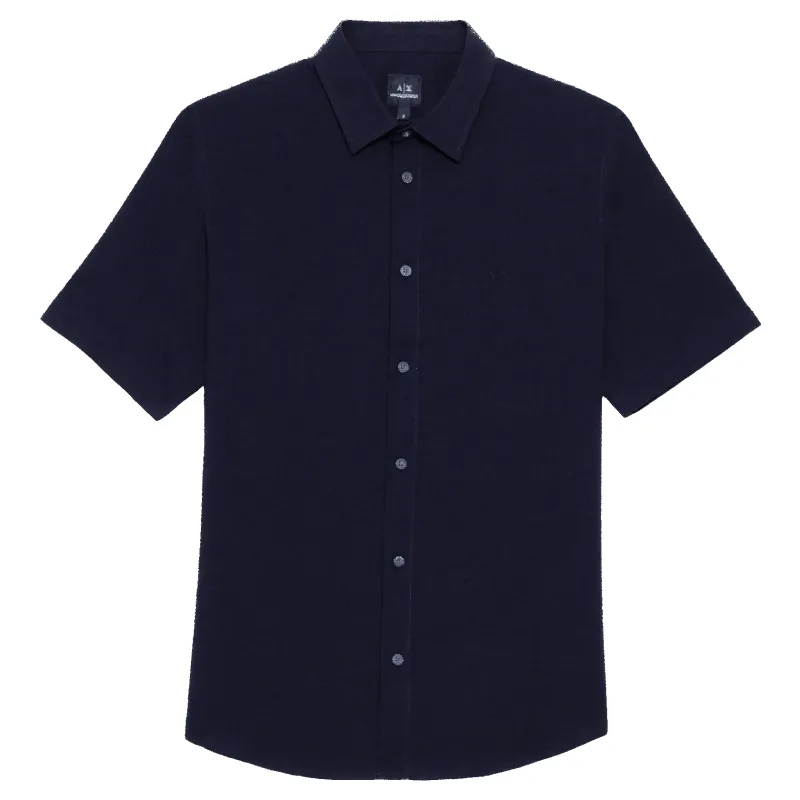 Armani Exchange Yarn Dyed Seersucker Shirt sold by Coes