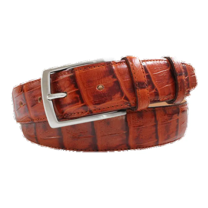 Robert Charles 1502 35mm Croc Print Leather Belt sold by Coes