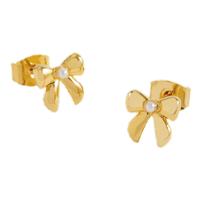 Estella Bartlett Pearl Bow Stud Earrings sold by Coes