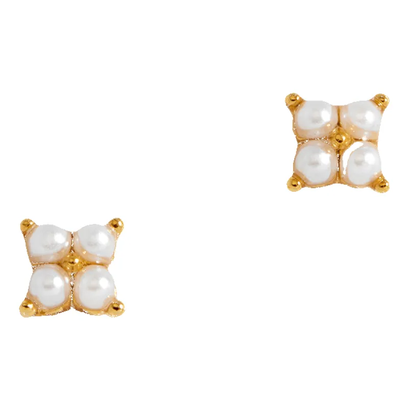 Estella Bartlett Mini Pearl Flower Studs sold by Coes