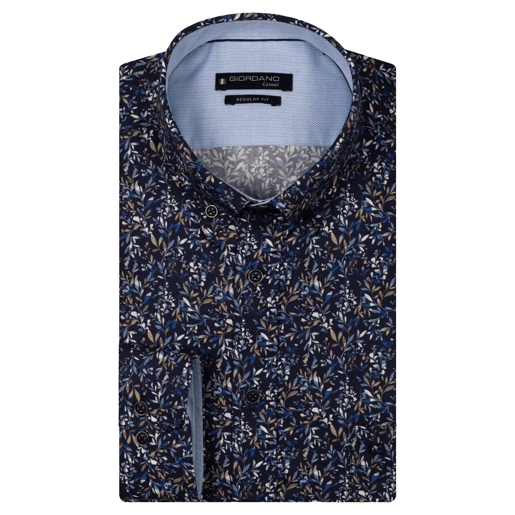 Giordano Short Sleeve Leaf Print Shirt sold by Coes