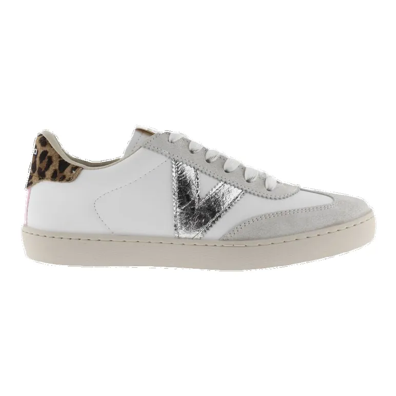Victoria Berlin Ciclista Crackle Split Leather & Leopard Trainers sold by Coes