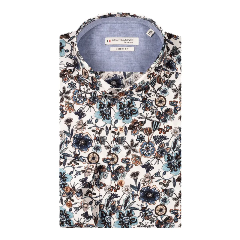 Giordano Long Sleeve Flower Print Shirt sold by Coes