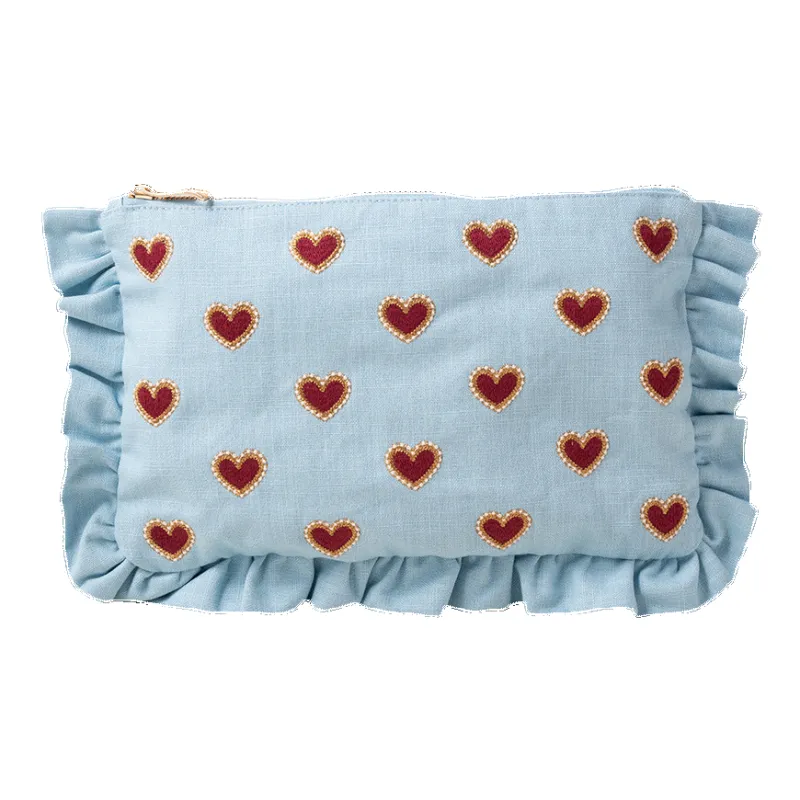 Elizabeth Scarlett Love Hearts Cotton Everyday Pouch sold by Coes