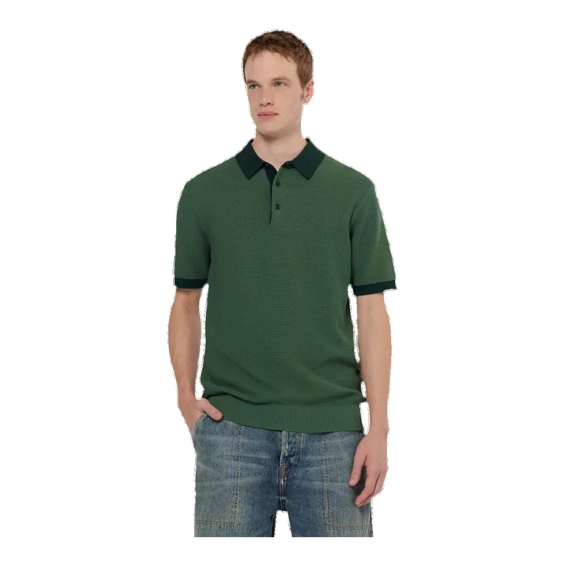 Scotch & Soda Structured Knitted Solid Polo sold by Coes