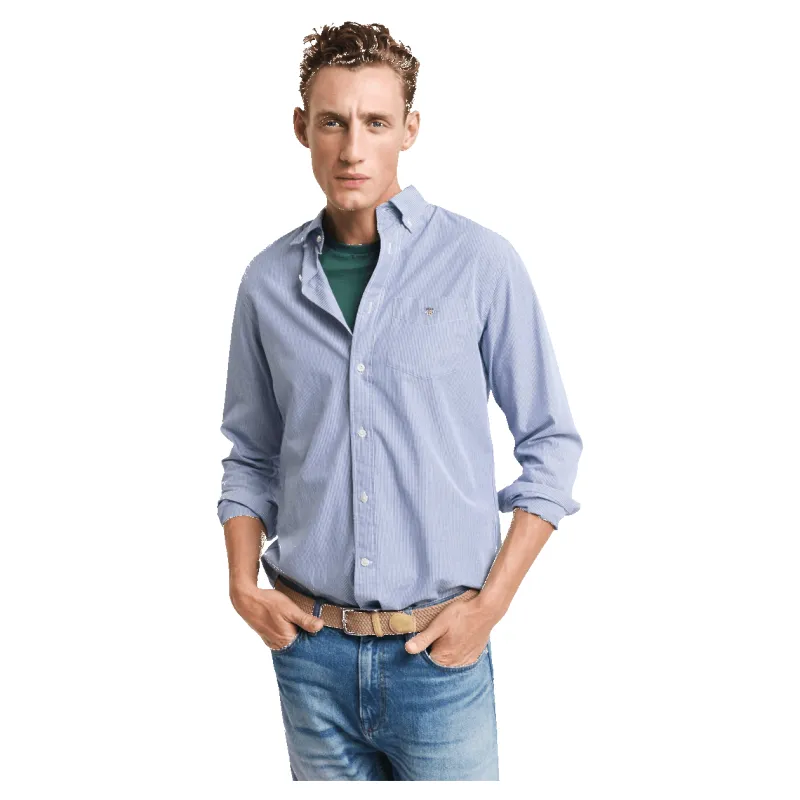 GANT Classic Banker Stripe Poplin Shirt sold by Coes