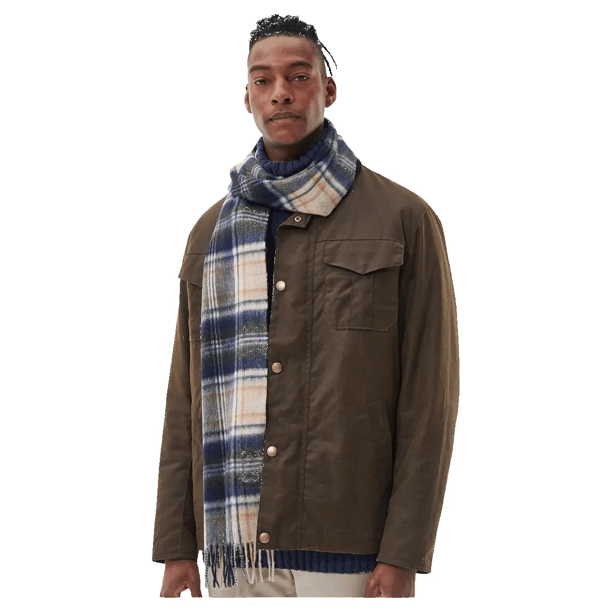 Barbour New Check Tartan Scarf sold by Coes product image thumbnail 3