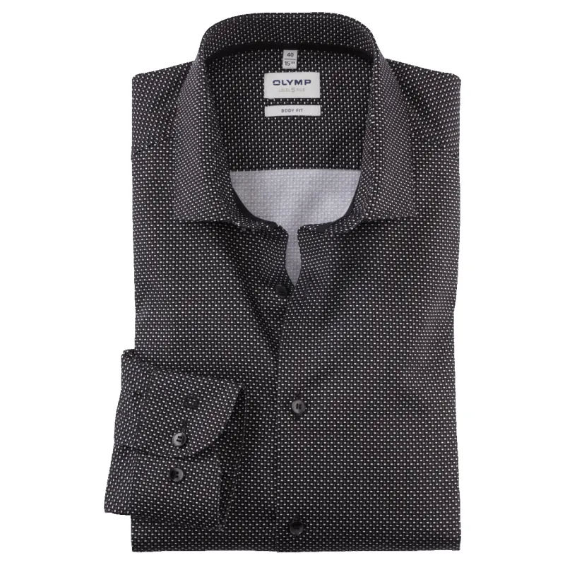 Olymp Level 5 Neat Print Long Sleeve Shirt sold by Coes